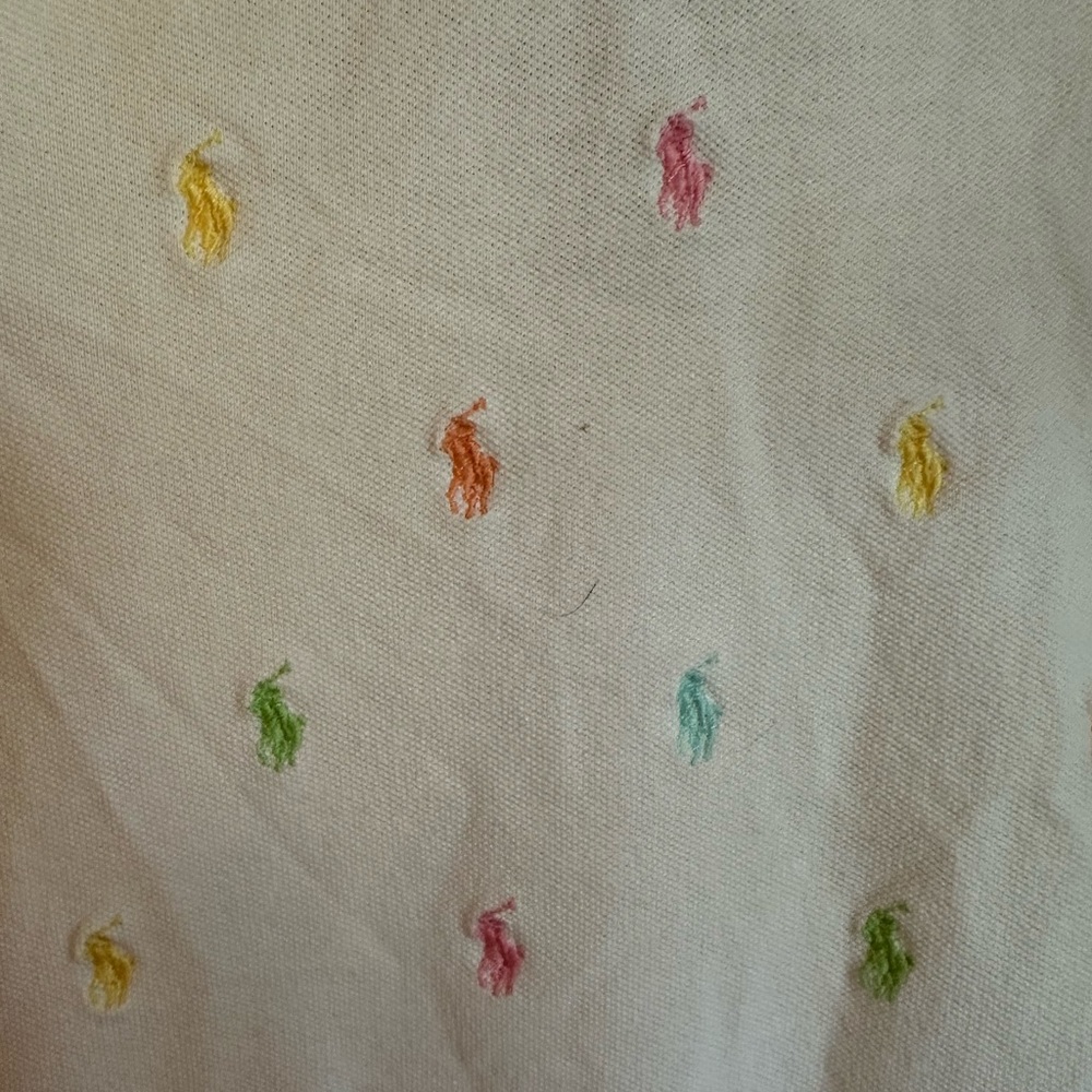 Ralph Lauren Kids White Polo dress with Multicolor Embroidery - Picture 4 of 5